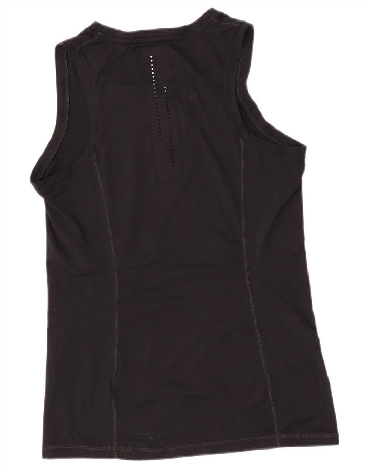 Nike Dame Dri Fit Grafisk Vest Top UK 12 Medium Sort Polyester