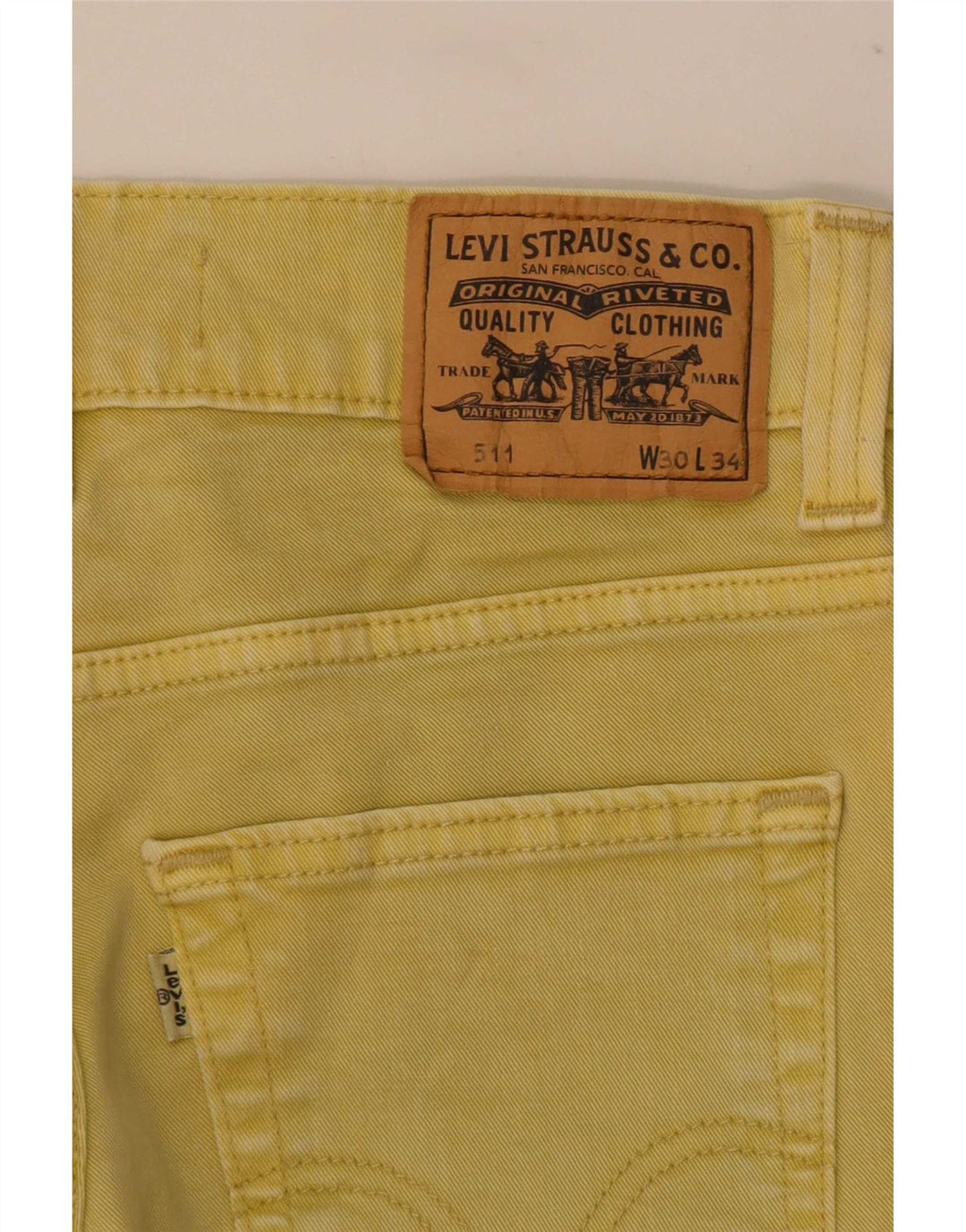 Levi's Herre 511 Slim Jeans W30 L34 Gul