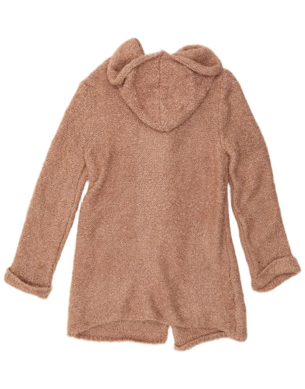 Zara Pige Hooded Longline Cardigan Sweater 13-14 år Brun Flecked