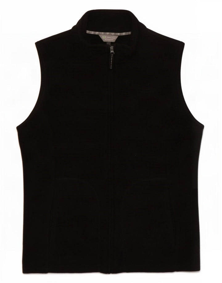 Marks & Spencer Dame Fleece Gilet UK 10 Small Black Polyester