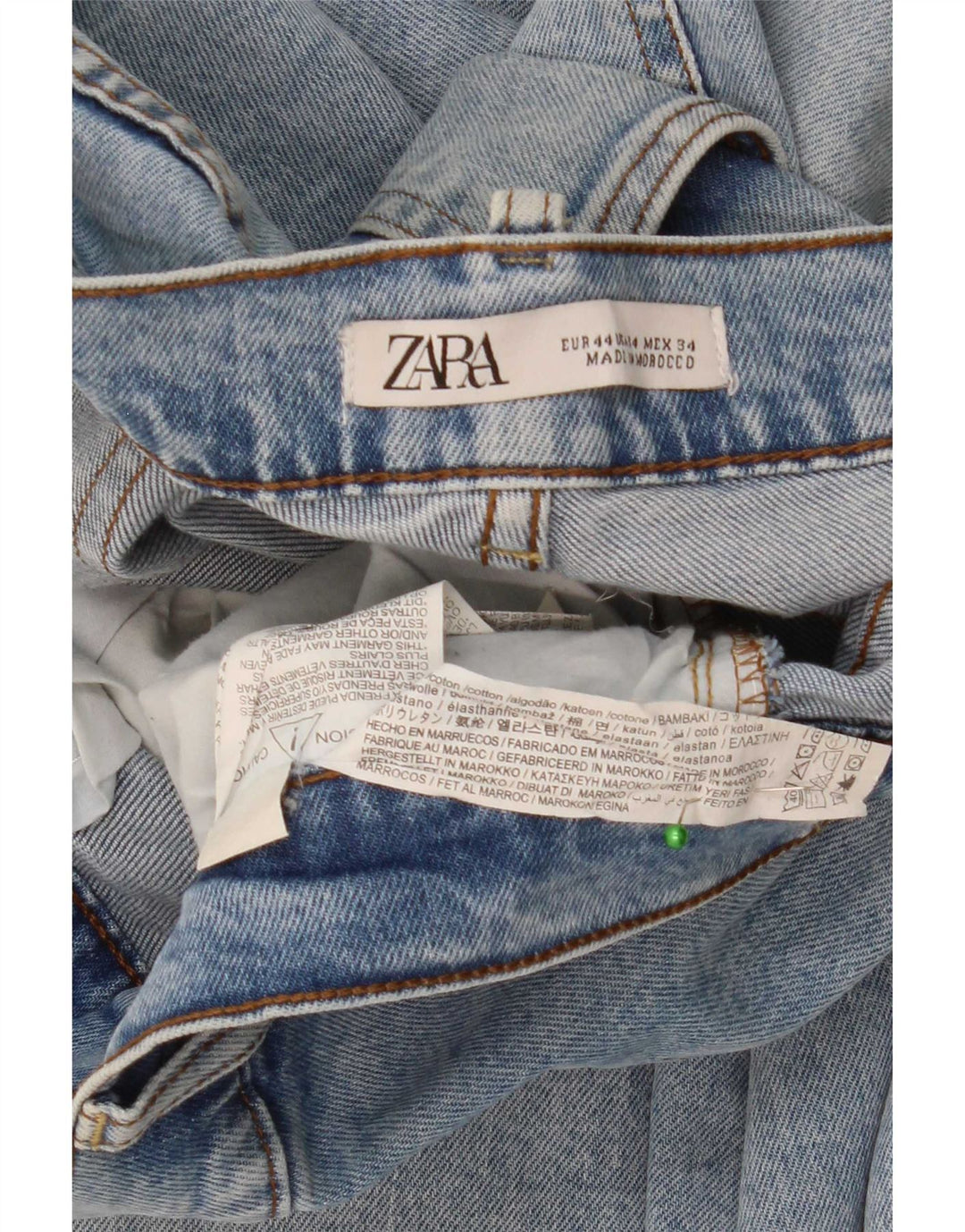 Zara Herre Slim Jeans EU 44 Large W34 L31 Blå Bomuld