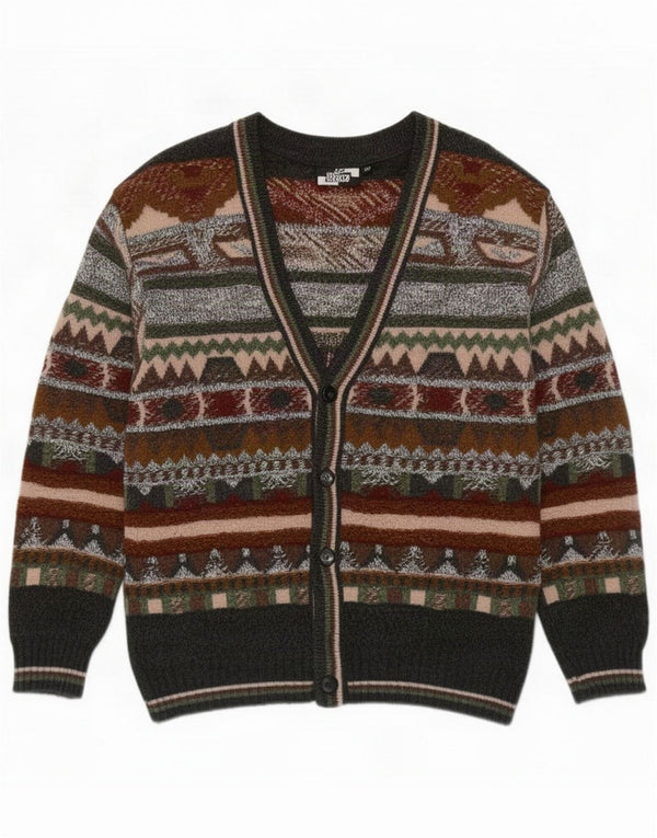 Monte Carlo Mens Cardigan Sweater IT 50 Medium Multicoloured Geometric