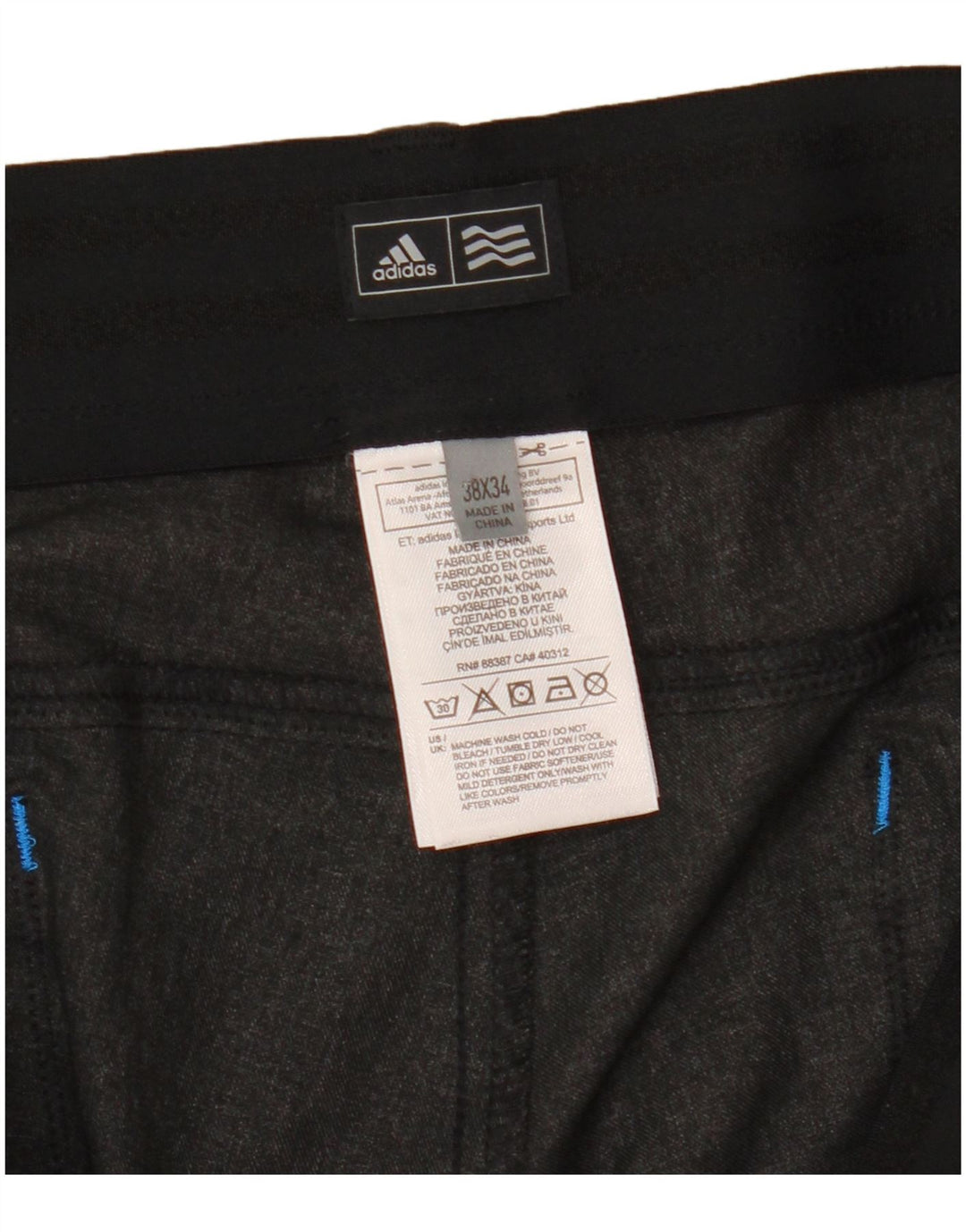Adidas Straight Casual Bukser til mænd W38 L34 Grå Polyester
