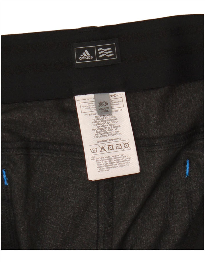 Adidas Straight Casual Bukser til mænd W38 L34 Grå Polyester