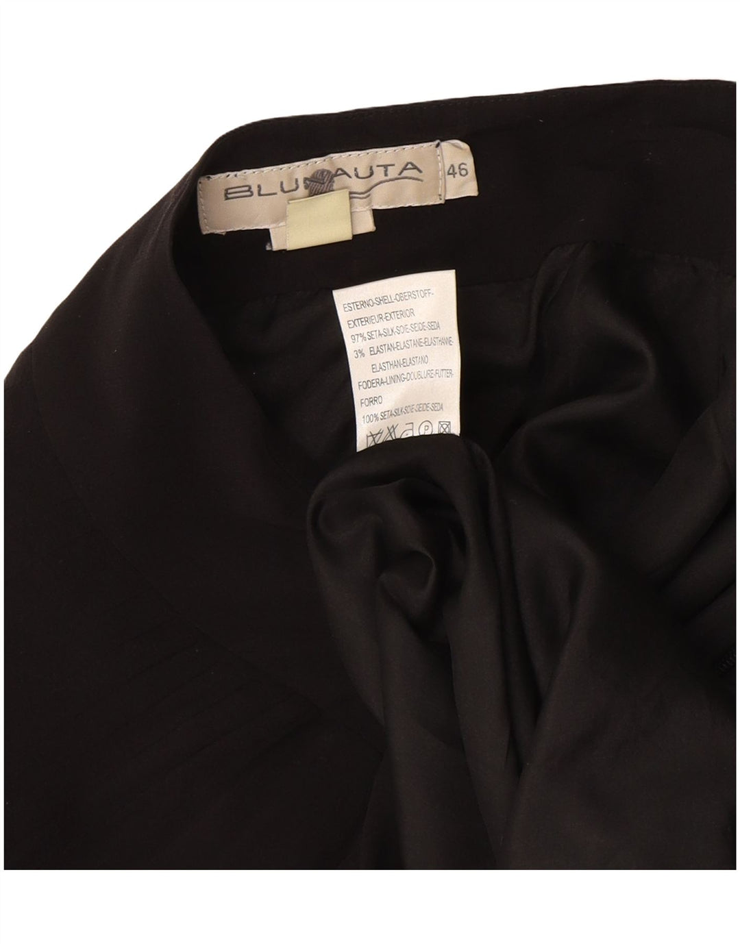 Blunauta Dame Mini Nederdel IT 46 Large W36 Sort Silke