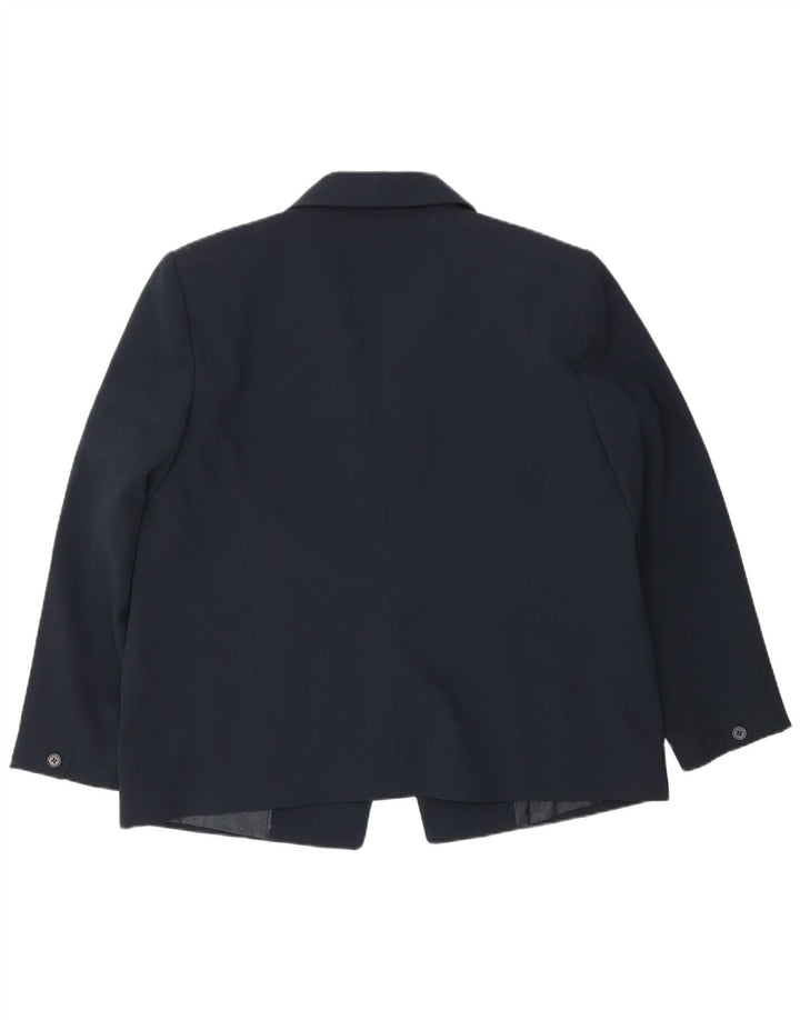 John Lewis Dame 1 Knap Blazer Jacket UK 18 XL Navy Blue Polyester