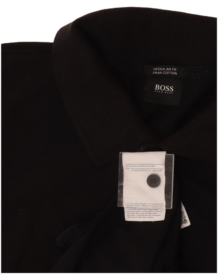 HUGO BOSS Herre Regular Fit Polo Shirt Medium Sort Bomuld
