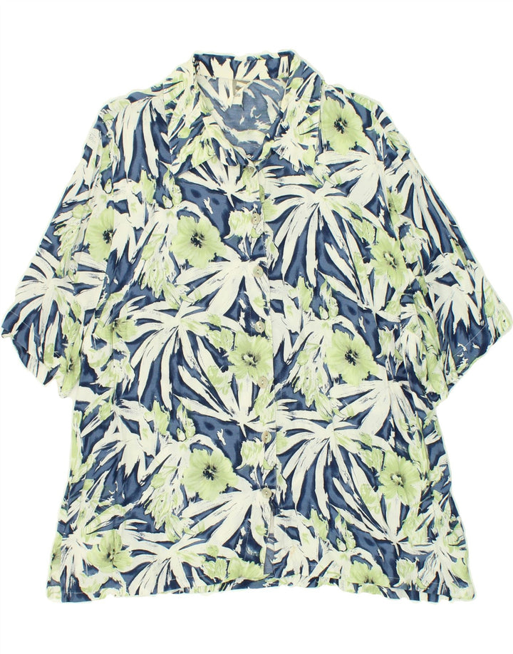 FRANKENWALDER Womens Short Sleeve Shirt IT 46 Large Multicoloured Floral Vintage Frankenwalder and Second-Hand Frankenwalder from Messina Hembry 