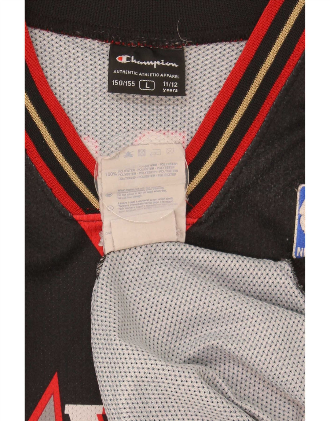 Champion Piger NBA Grafisk Vest Top 11-12 År Stor Sort Polyester