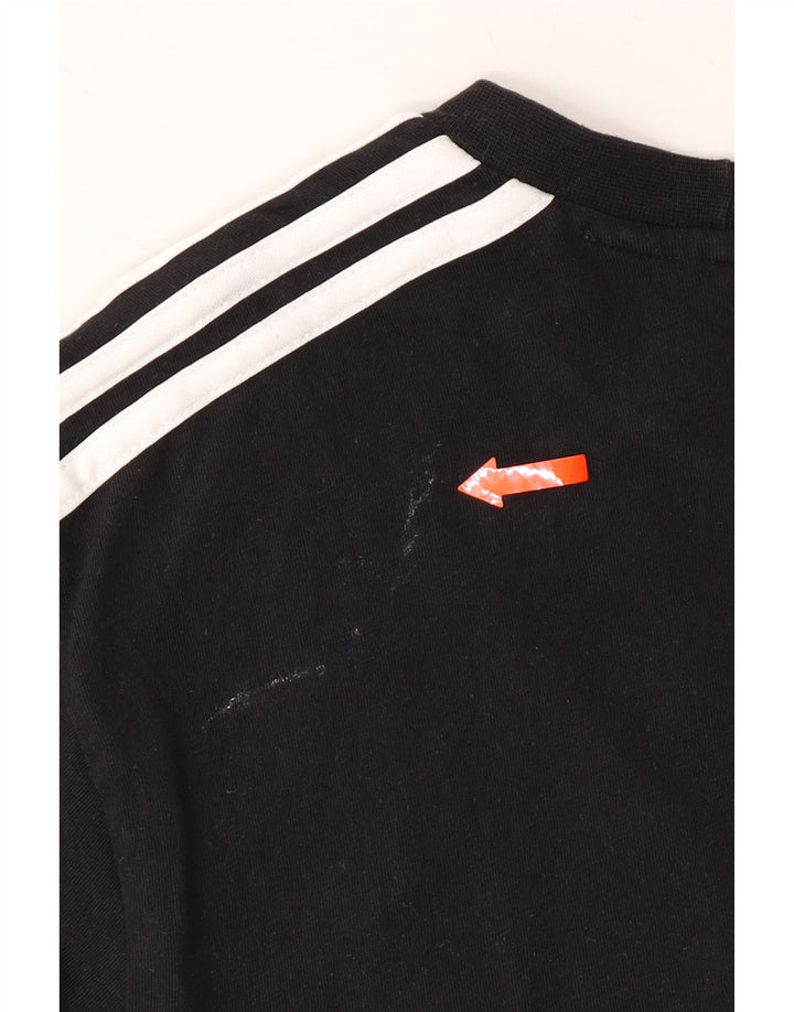 ADIDAS Mens T-Shirt Top XL Black Cotton Vintage Adidas and Second-Hand Adidas from Messina Hembry 