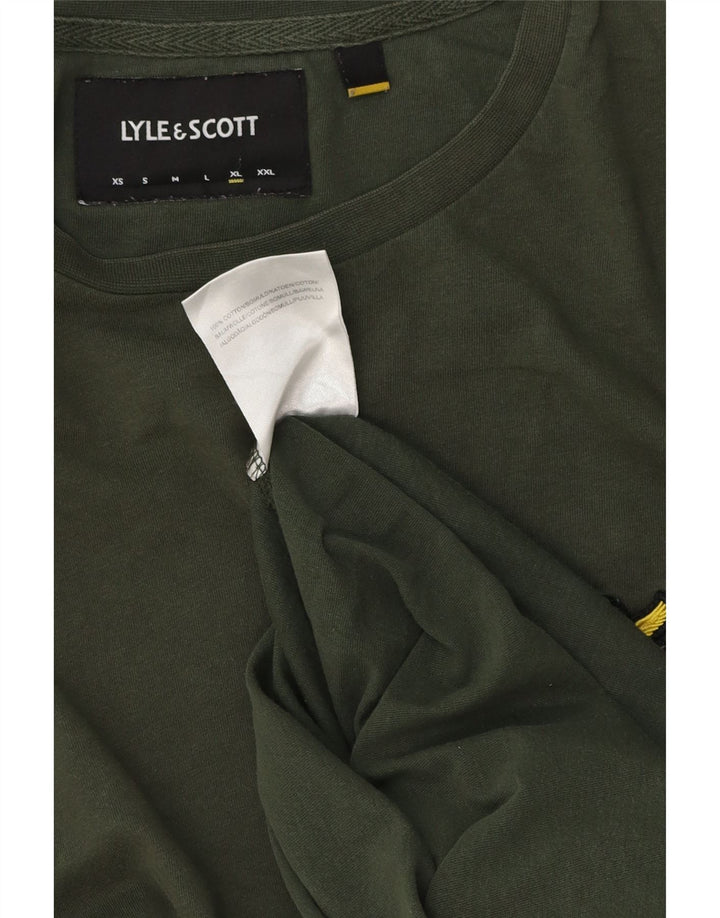 Lyle & Scott Herre T-Shirt Top XL Khaki Bomuld