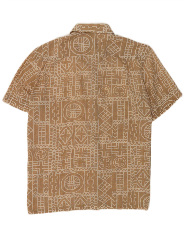 Diesel Kortærmet Herreskjorte Medium Beige Geometrisk Bomuld