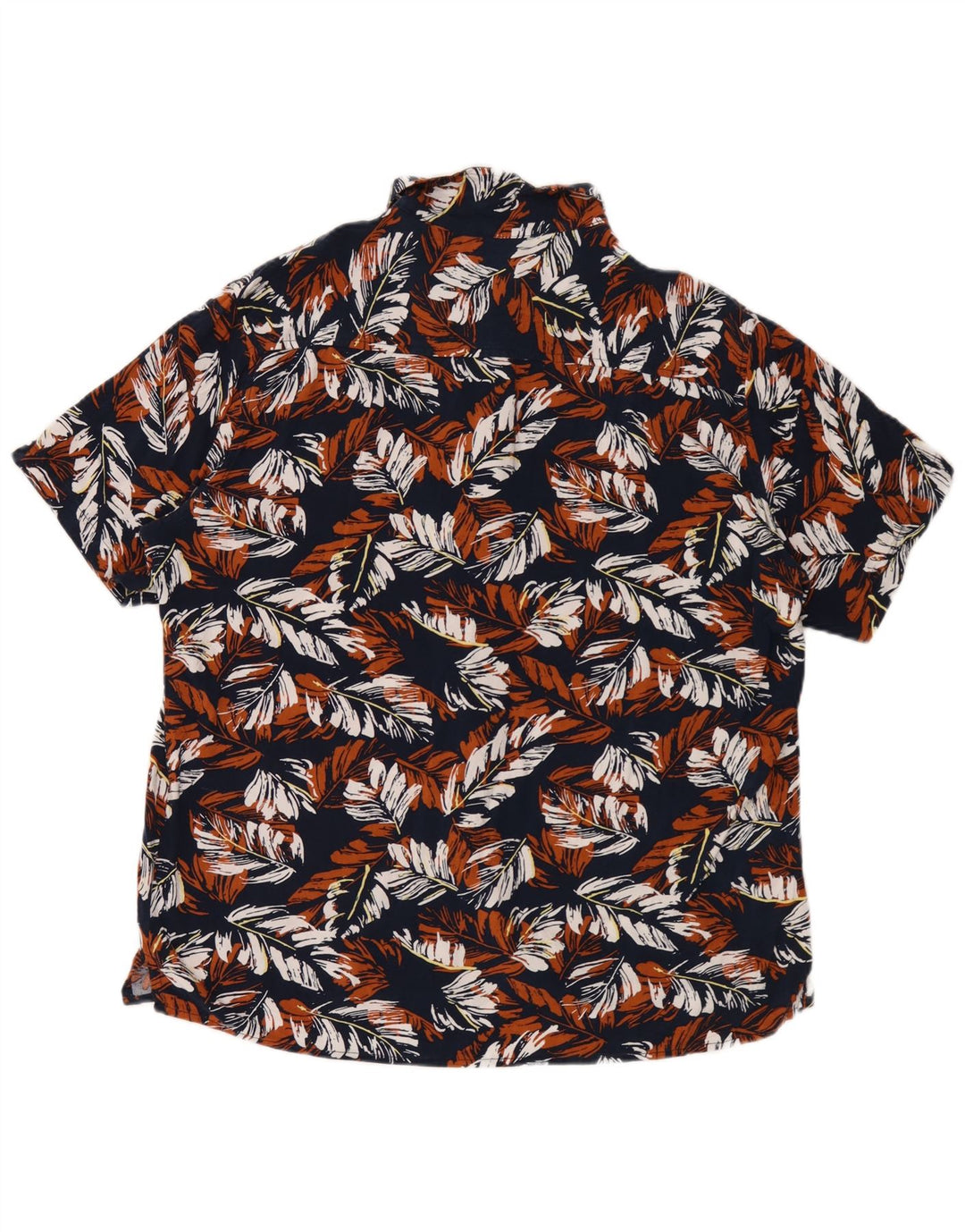 Chaps Kortærmet Herreskjorte XL Blue Floral Rayon