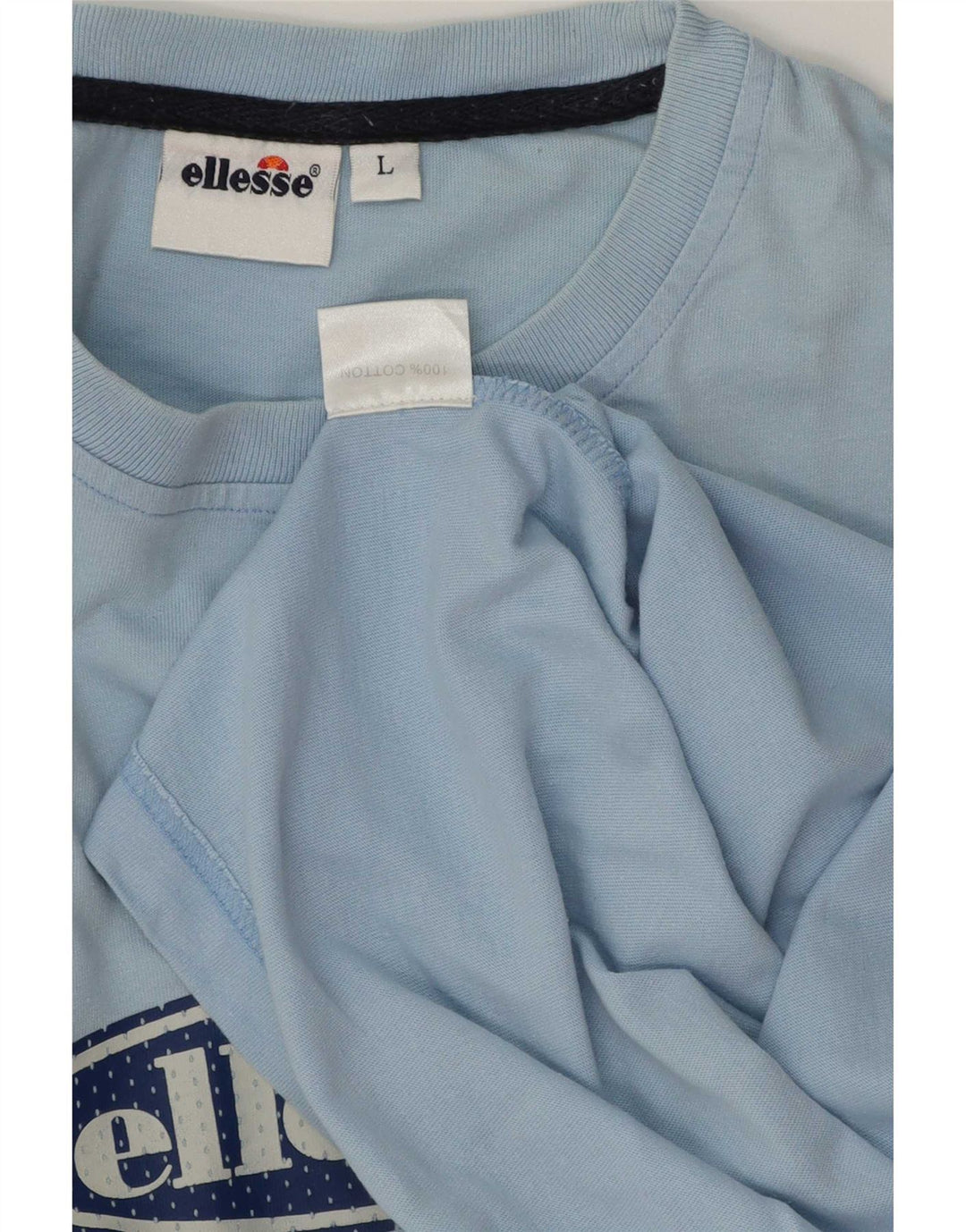 Ellesse Herre Grafisk T-Shirt Top Stor Blå Bomuld