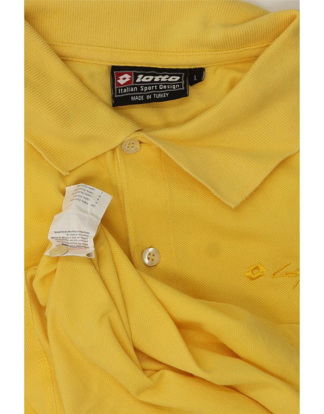 Lotto Herre Polo Shirt Stor Gul Bomuld