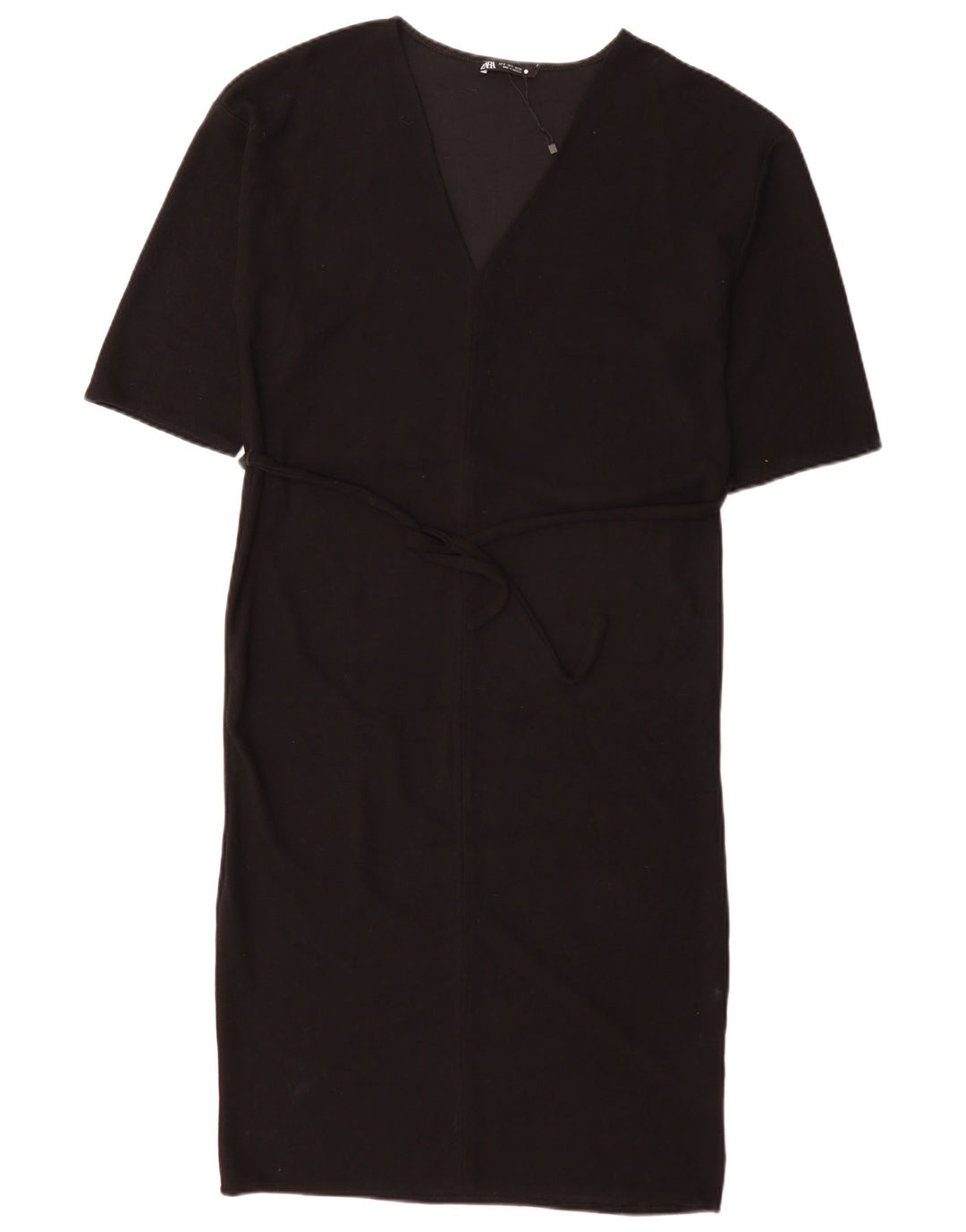 Zara Dame Oversized Maxi Dress UK 10 Small Black Polyester