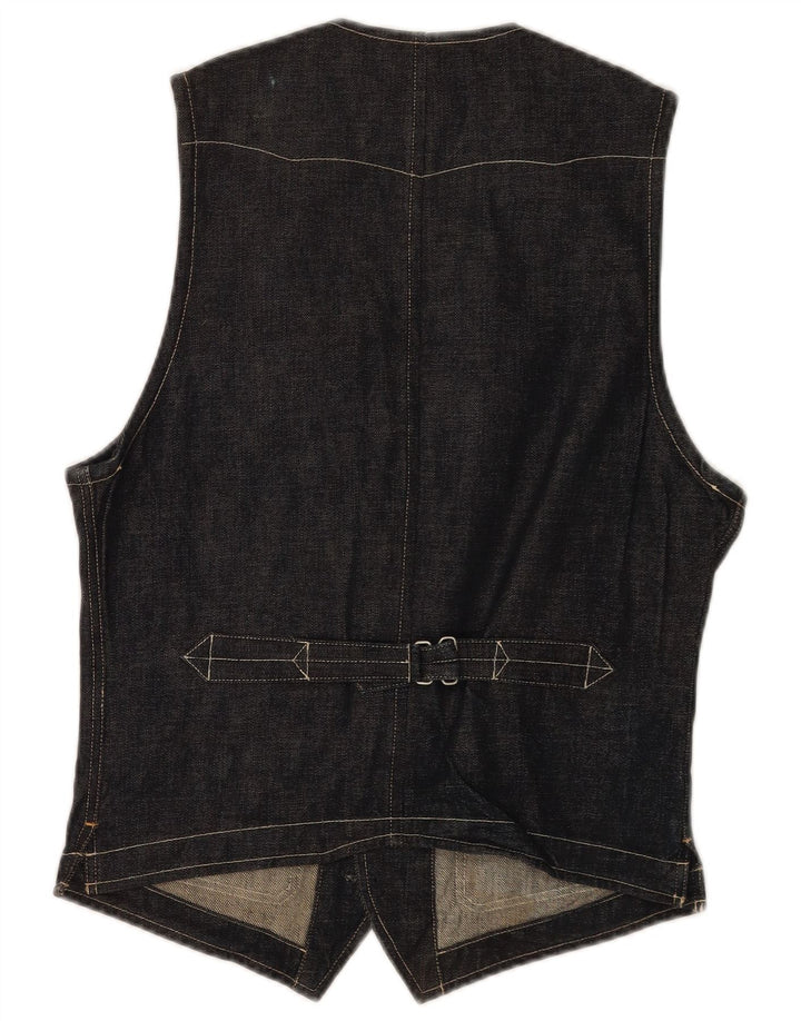 Vintage denimvest til mænd, lille marineblå