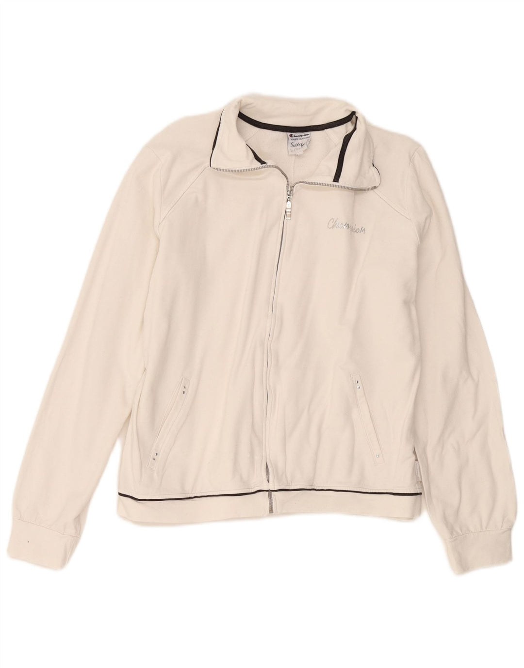 Champion Womens træningsdragt Topjakke UK 18 XL Hvid Bomuld