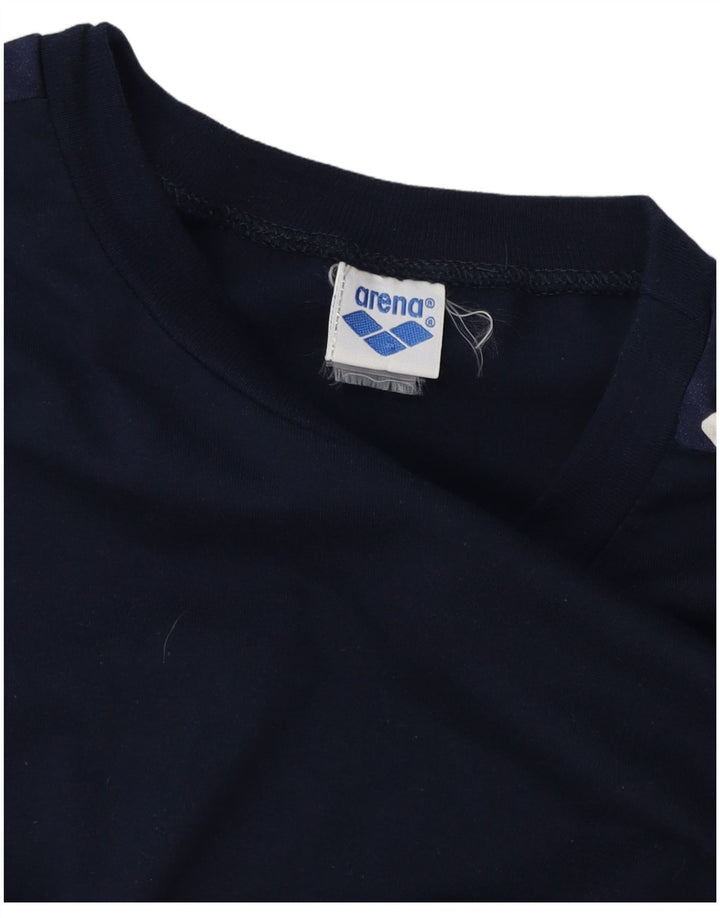 Arena Herre Grafisk T-Shirt Top Medium Navy Blue