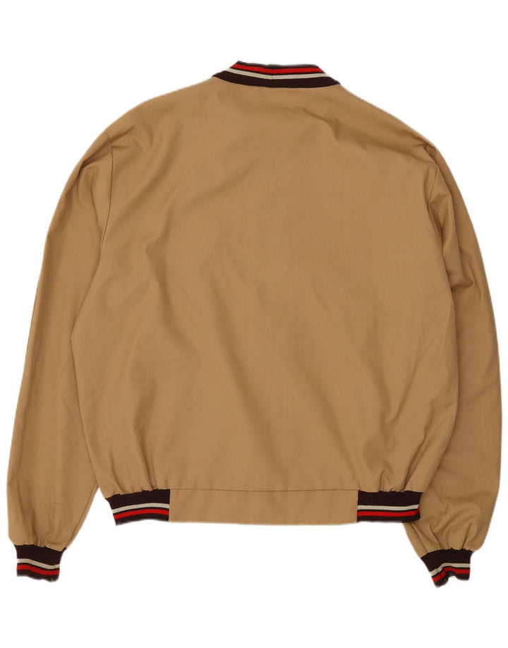 VINTAGE Bomberjakke til mænd IT 48 Medium Beige Bomuld