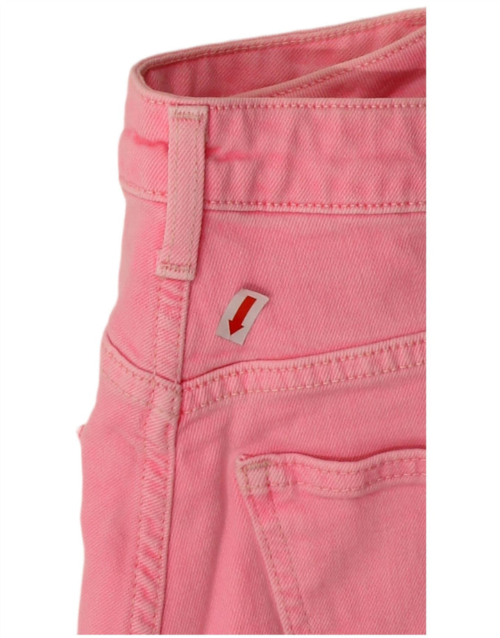 TOPSHOP Womens Cropped Jeans W25 L23 Pink Cotton