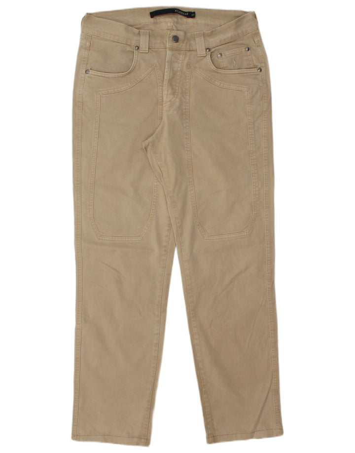 JECKERSON Mens Straight Jeans W33 L30  Beige Cotton