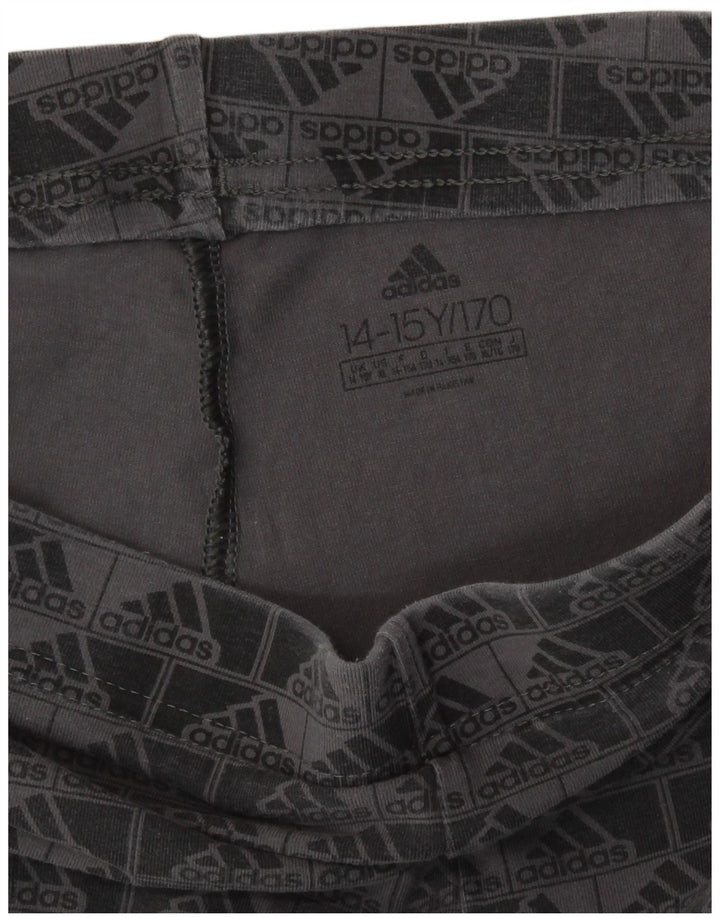 Adidas piger grafiske leggings 14-15 år grå