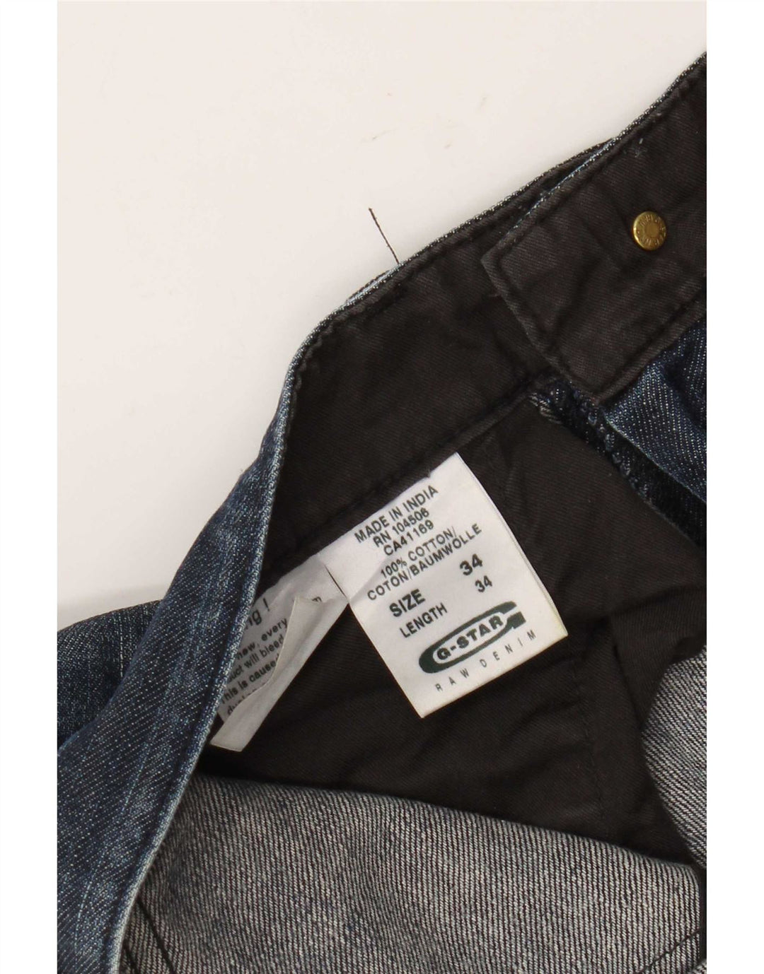 G-Star Straight Jeans til mænd W34 L29 Marineblå Bomuld