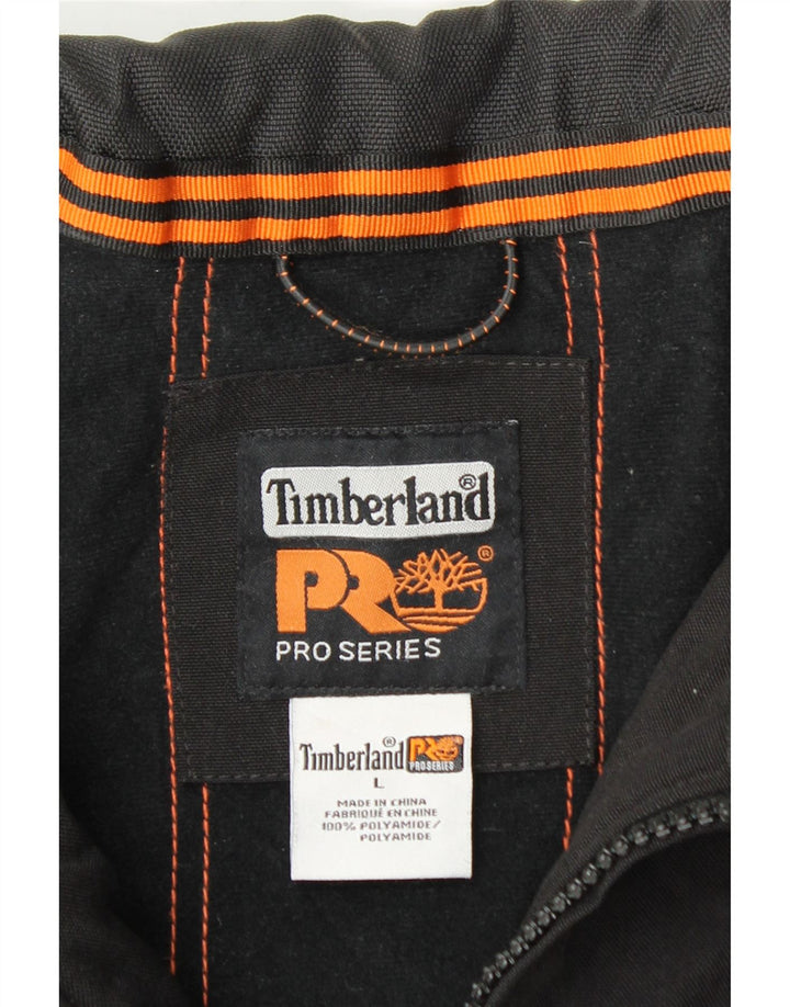 Timberland Herre Windbreaker Jacket UK 40 Large Black Colourblock Polyester