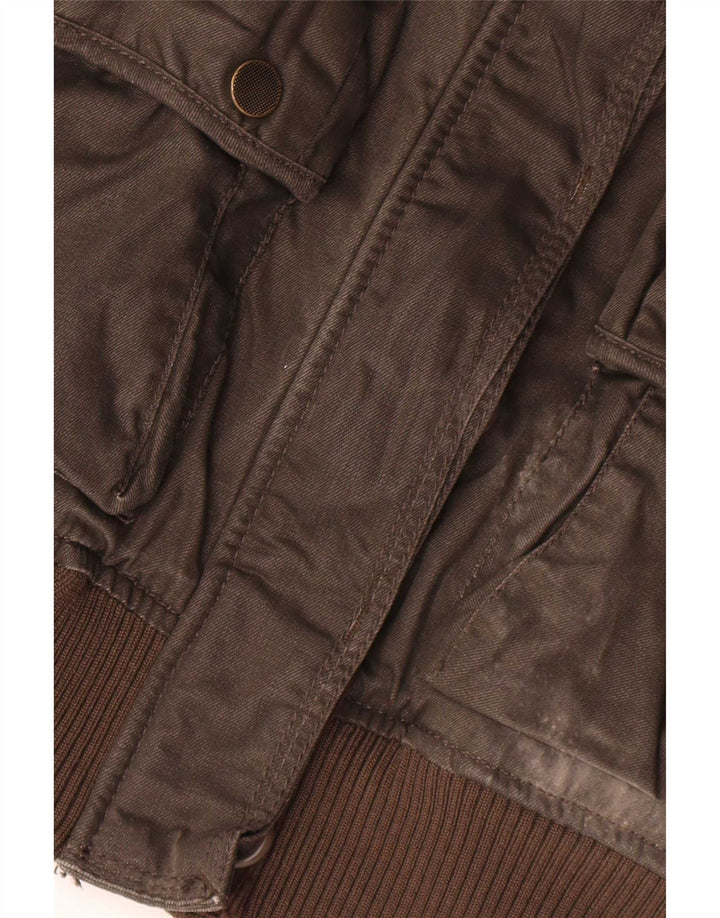 Superdry Womens Bomber Jacket UK 14 Medium Brown