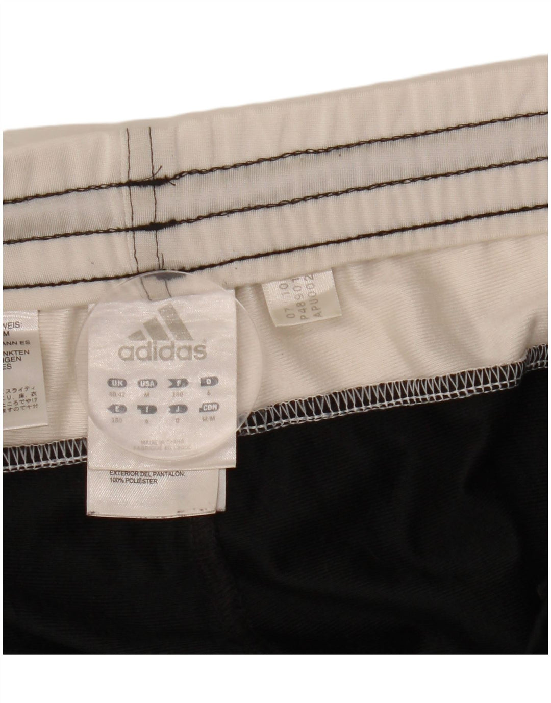 Adidas Træningsdragtsbukser til mænd UK 40/42 Medium Sort Colourblock Polyester