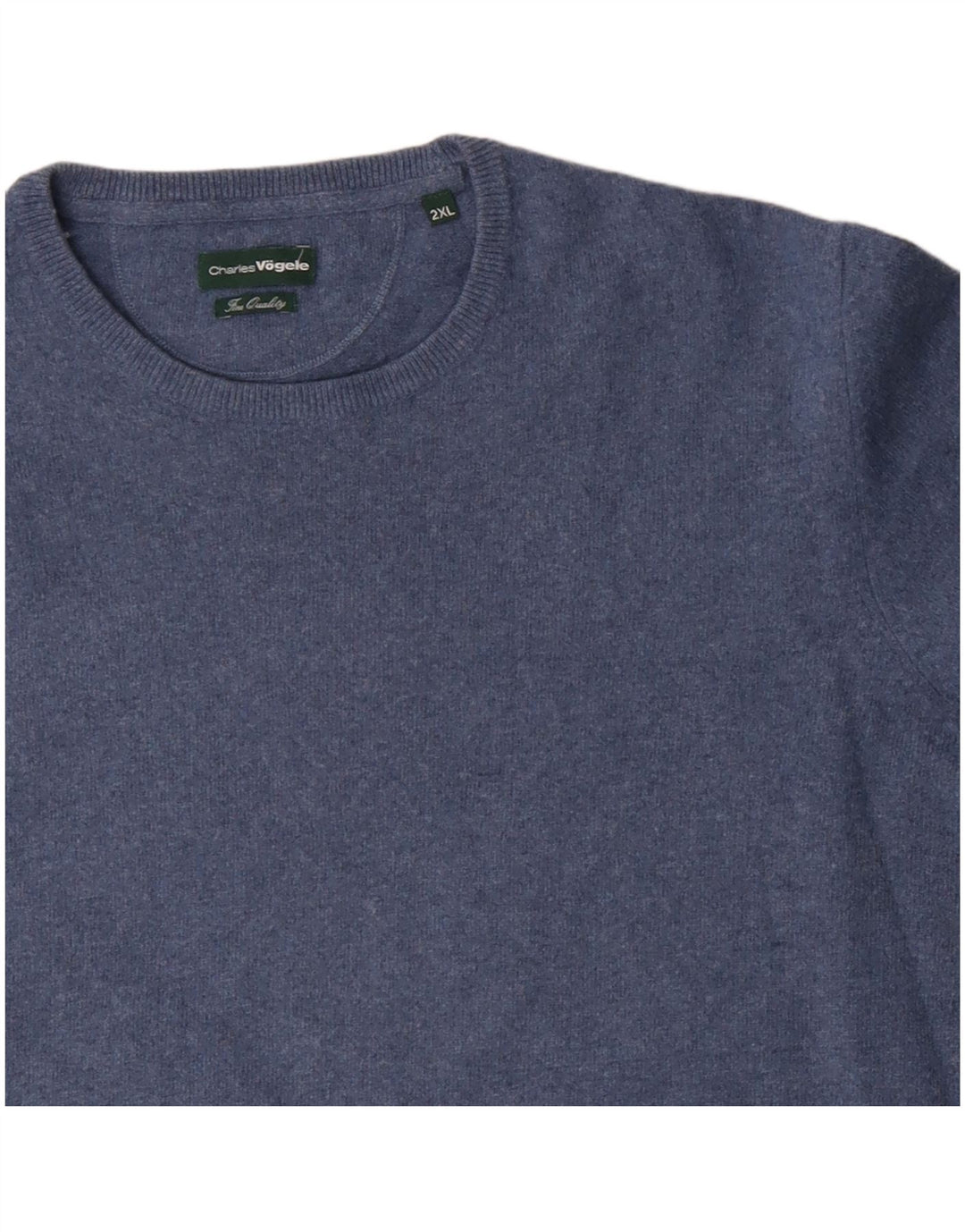Charles Vogele Herre Crew Neck Jumper Sweater 2XL Blå Uld