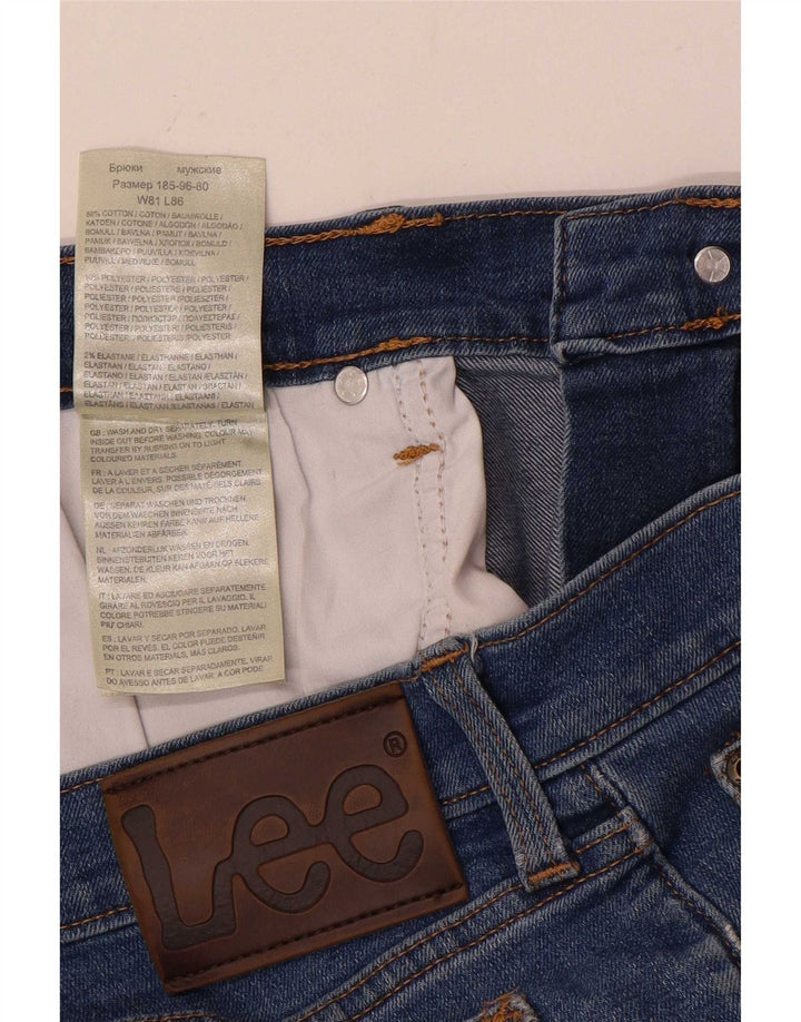 Lee Herre Regular Straight Jeans W32 L34 Blå Bomuld