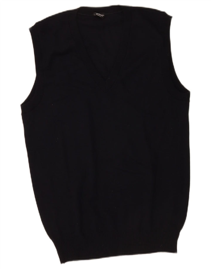 Liabel Herrevest Tank Top Small Navy Blue Virgin Wool