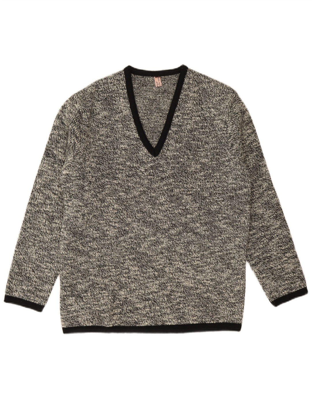 Shetland Herre V-hals sweater Small Navy Blue Flecked New Wool