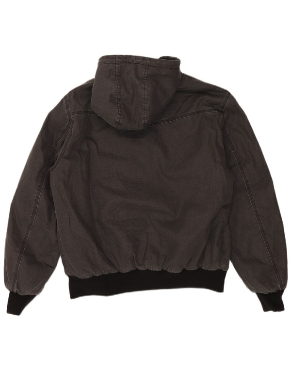 SUPERDRY Sherpajakke med hætte til mænd UK 42 XL Grå bomuld