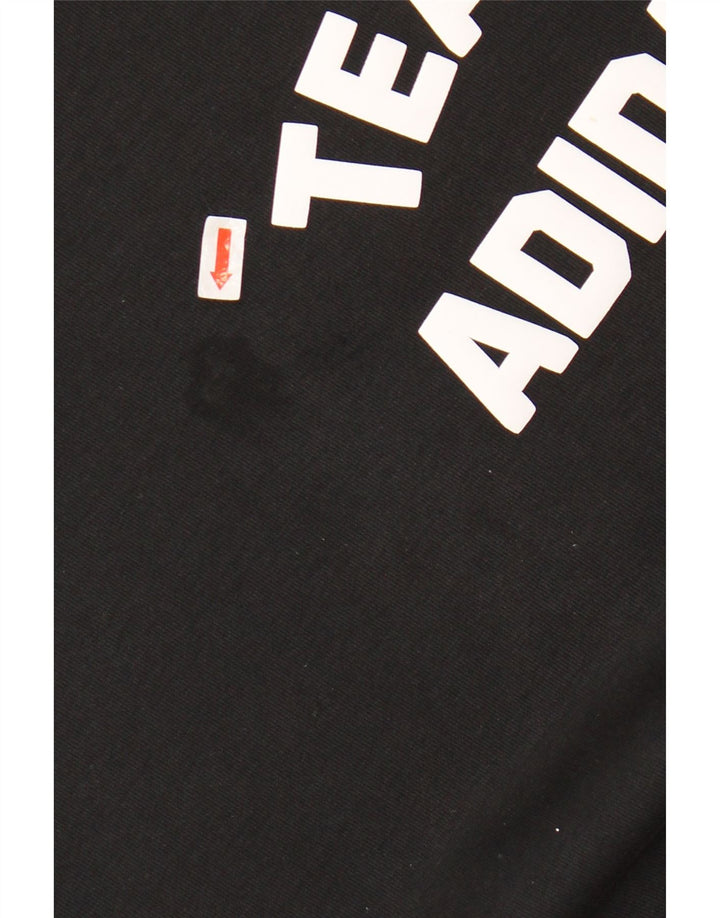 ADIDAS grafisk sweatshirt til mænd, stor sort bomuld