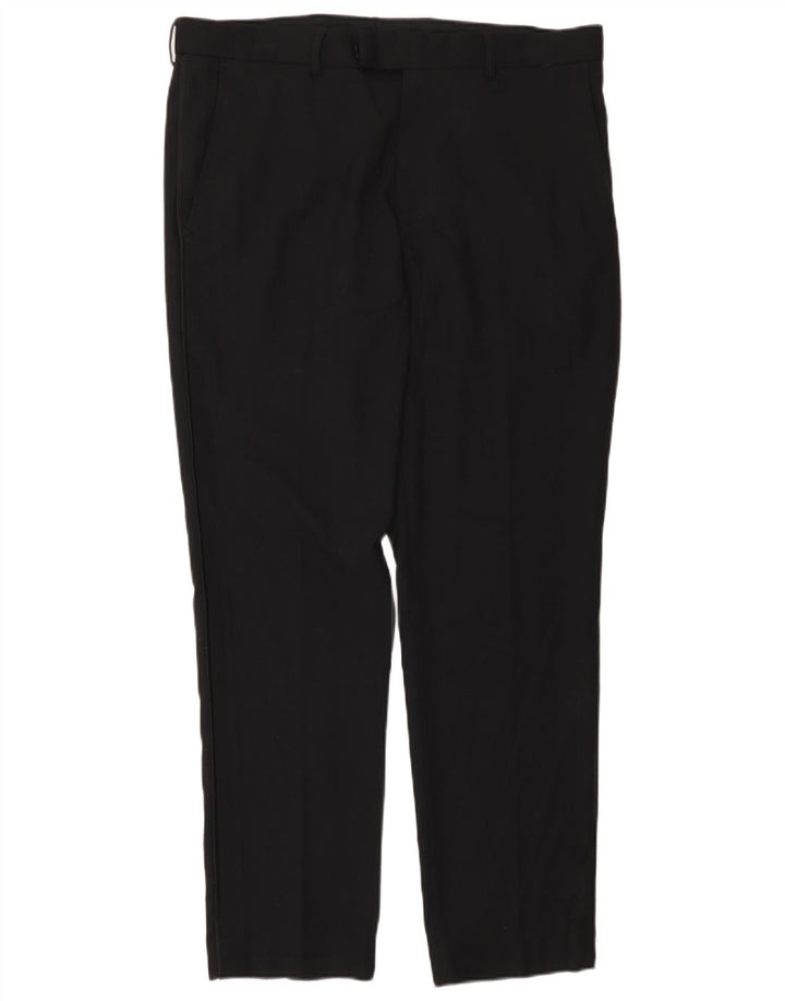 Marks & Spencer Herre Slim Suit Bukser W34 L29 Sort Polyester