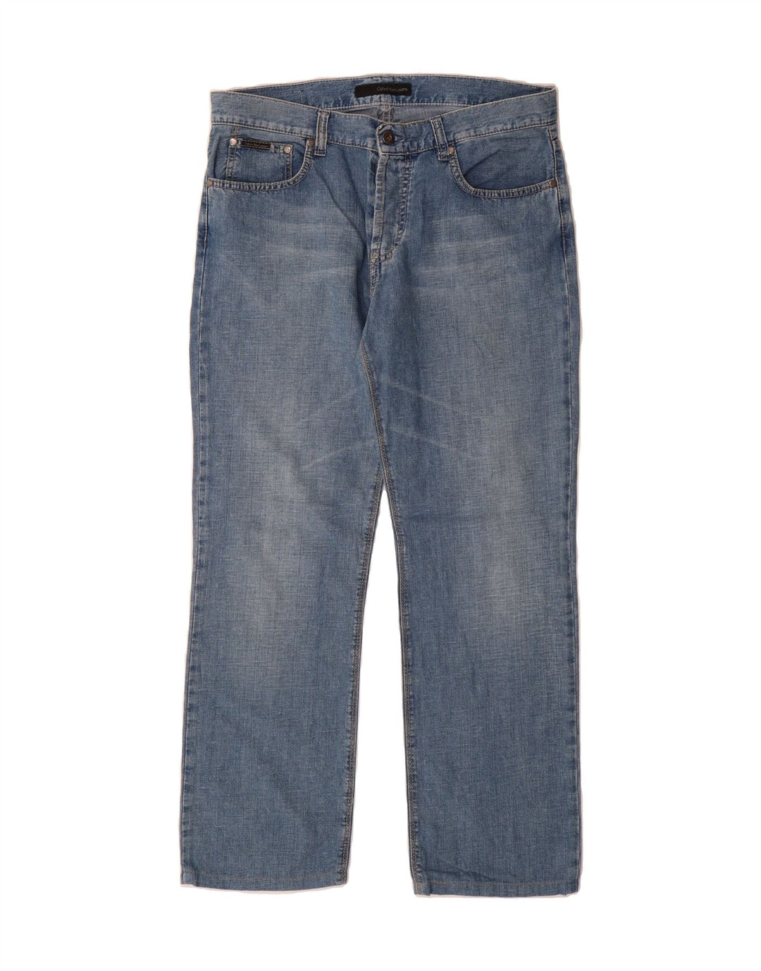 CALVIN KLEIN Womens Straight Jeans W33 L28 Blue Cotton Vintage Calvin Klein and Second-Hand Calvin Klein from Messina Hembry 