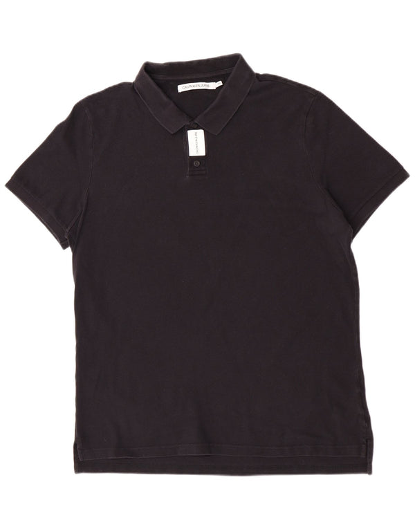 Calvin Klein Jeans Polo Shirt til mænd 2XL sort bomuld