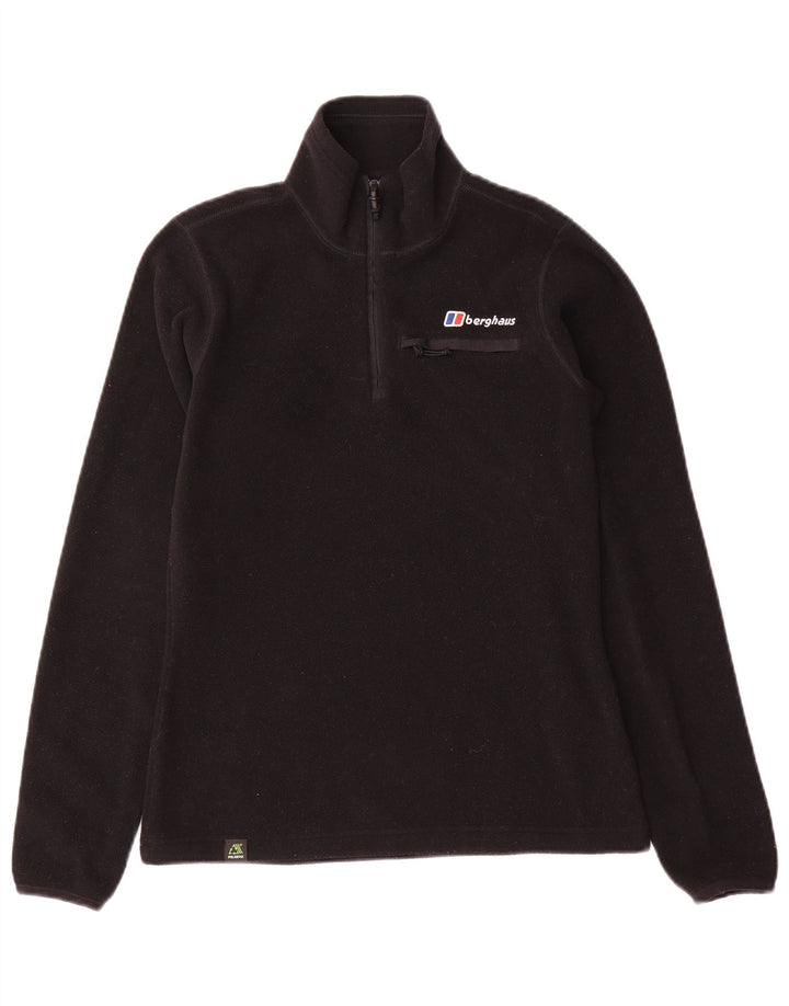 Berghaus Fleece Jumper med lynlås til kvinder UK 8 Lille sort polyester