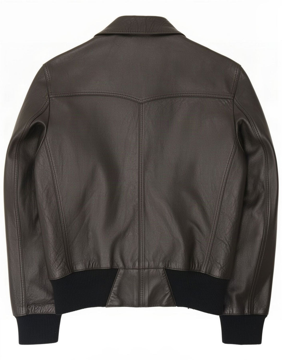 Vintage Herre Læderjakke IT 52 XL Sort