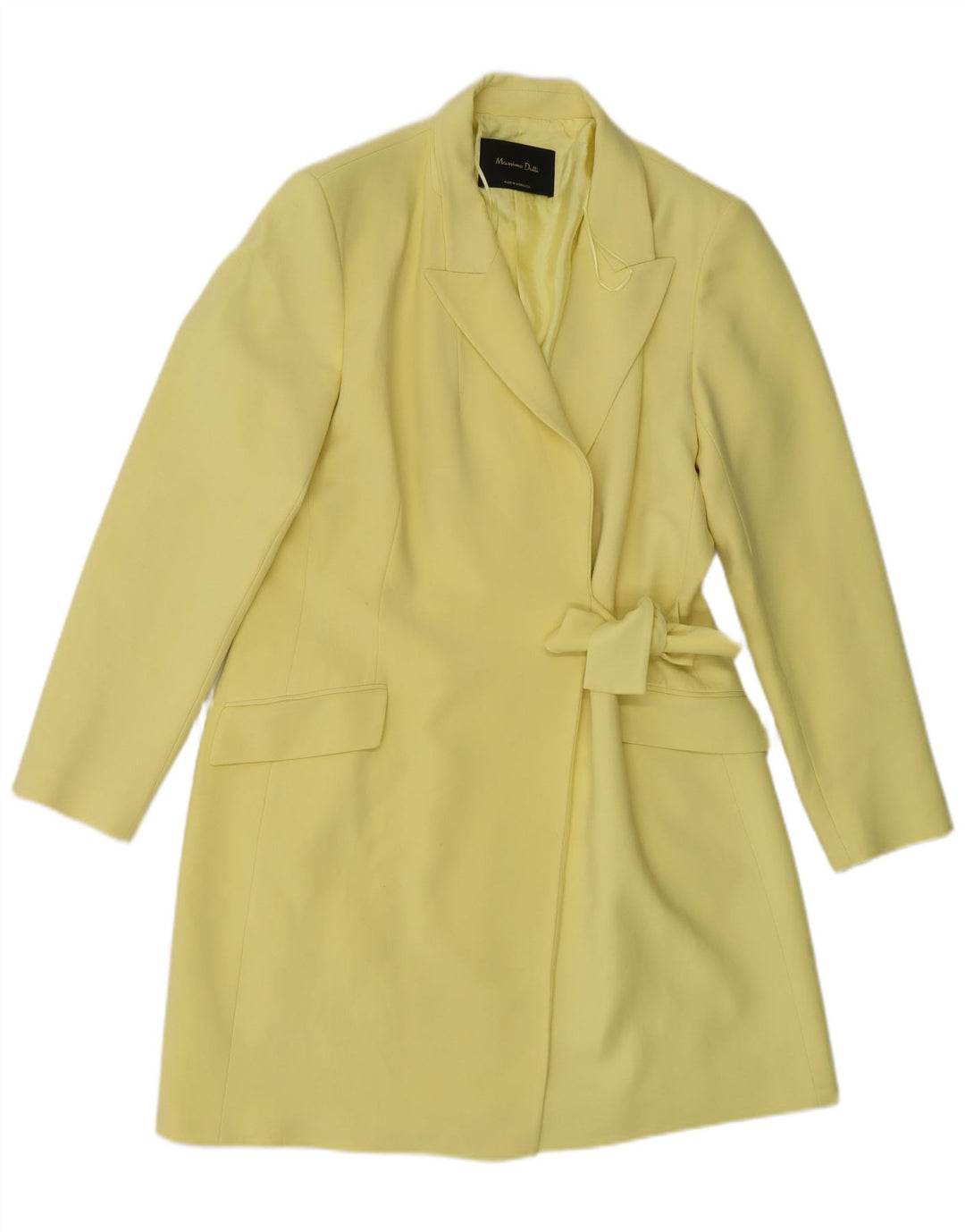 Massimo Dutti Dame Overfrakke EU 42 Stor Gul Viscose