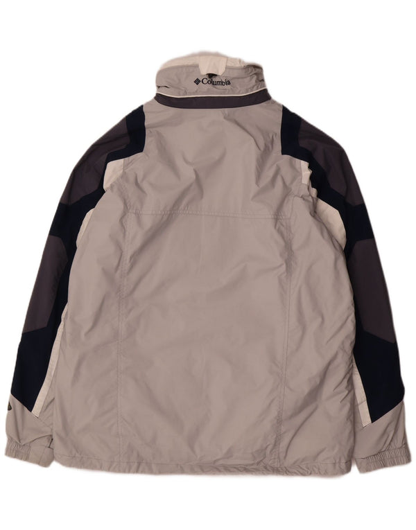 Columbia Herre Windbreaker Jacket UK 40 Large Grey Colourblock Nylon