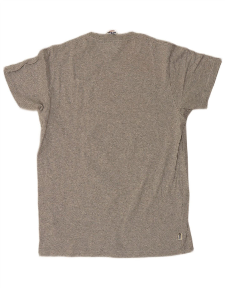 Franklin Marshall Herre grafisk T-shirt top mellemgrå bomuld