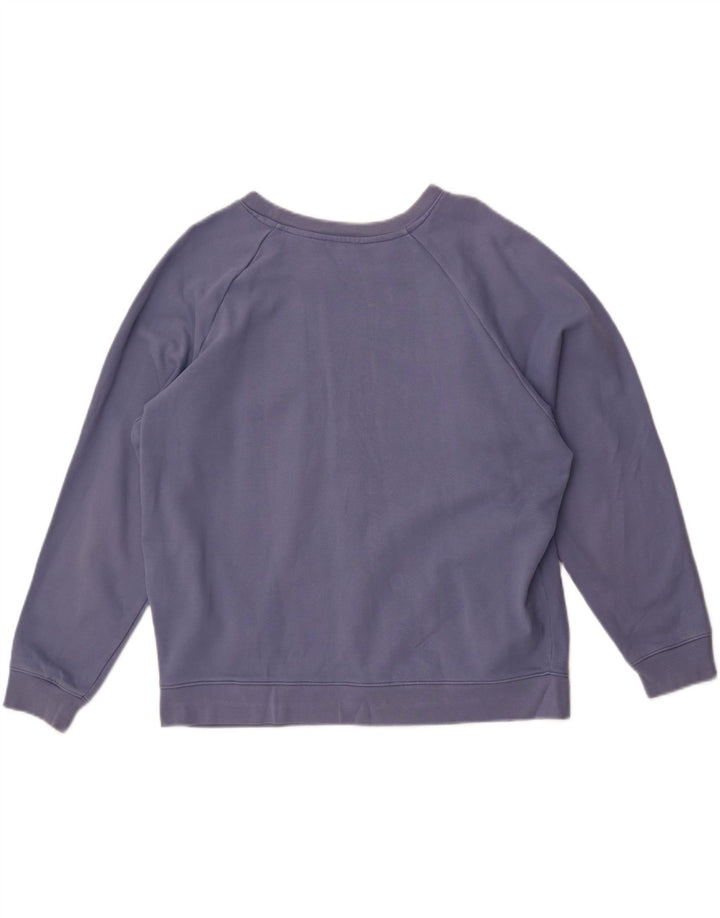 Levi's Womens Oversized Crop Graphic Sweatshirt Jumper UK 16 Large Blue