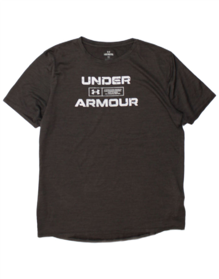 Under Armour Boys Grafisk T-Shirt Top 13-14 år XL Grå Flecked Polyester