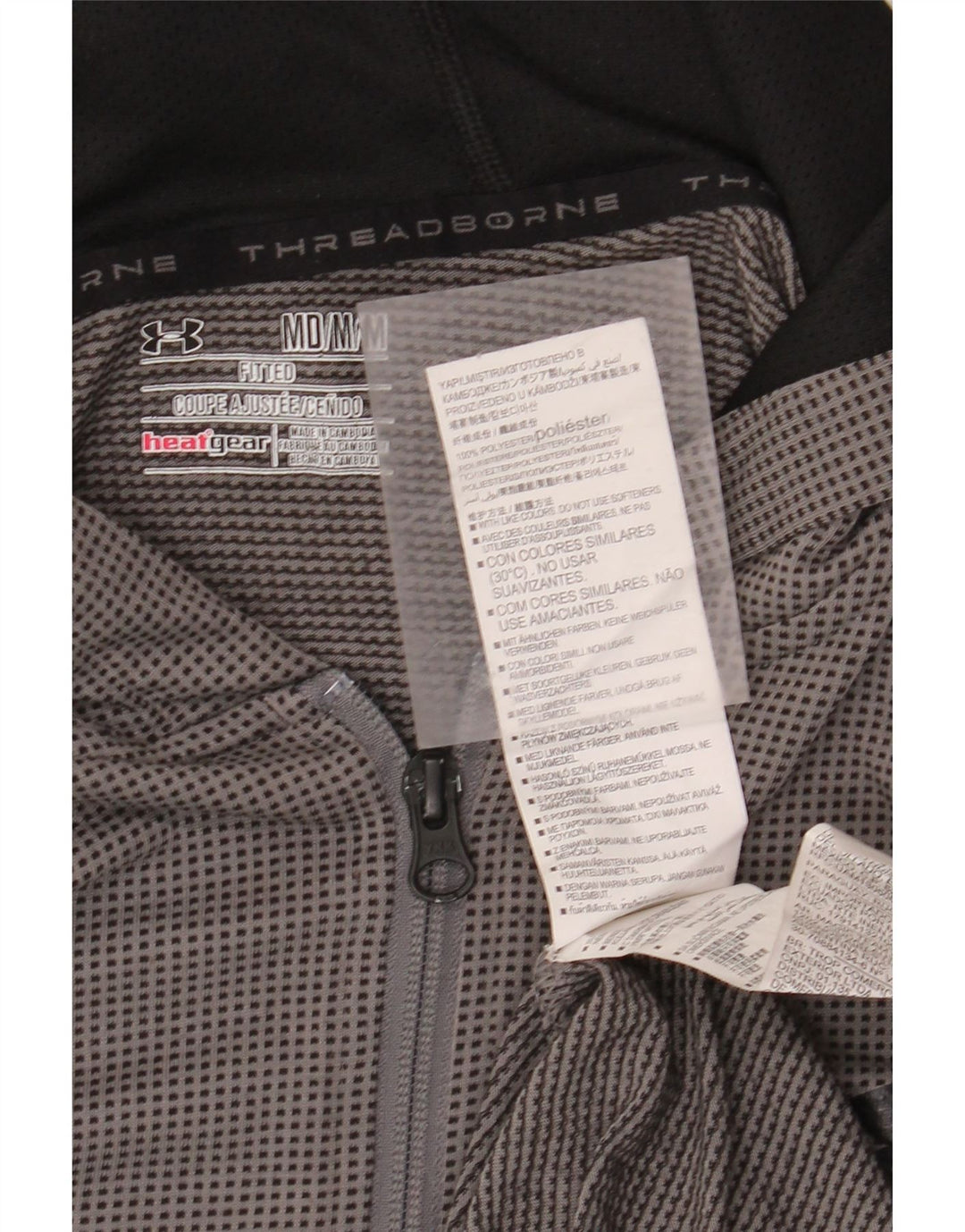 UNDER ARMOUR Herre Heat Gear Hættetrøje med lynlås mellemgrå polyester