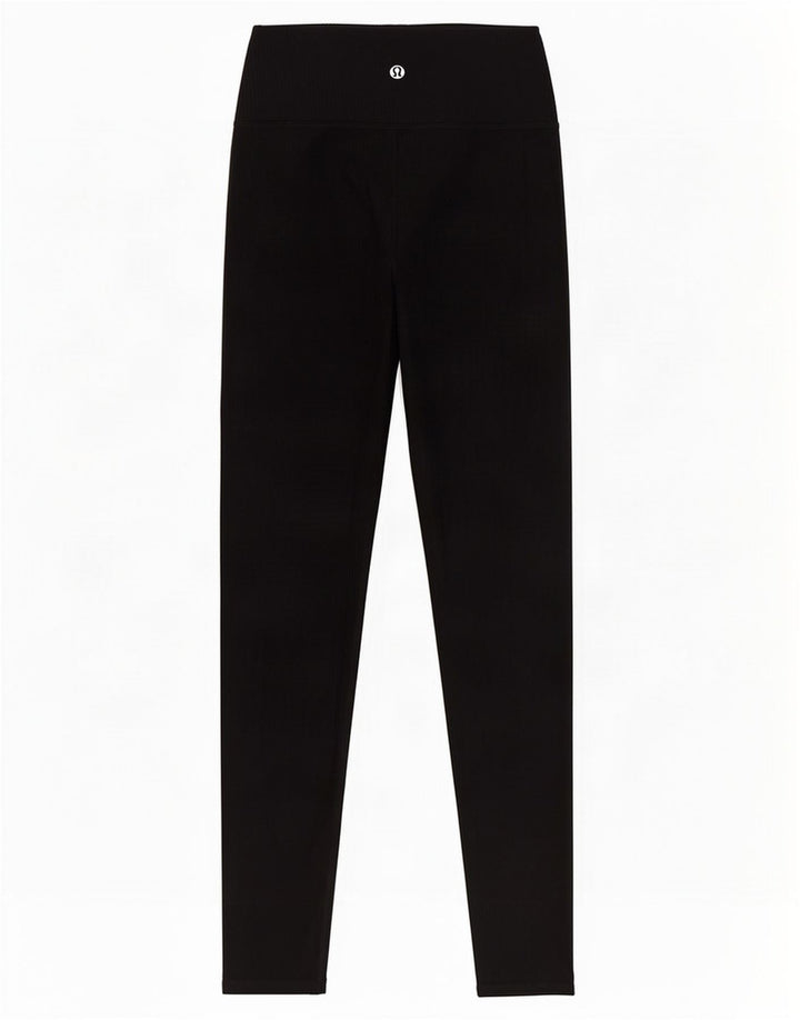Lululemon Womens Crop Leggings UK 8 Small Black Nylon