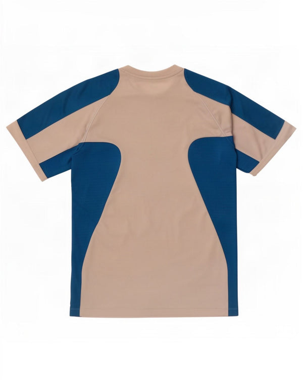 Umbro Herre T-Shirt Top Medium Blue Colourblock Polyester